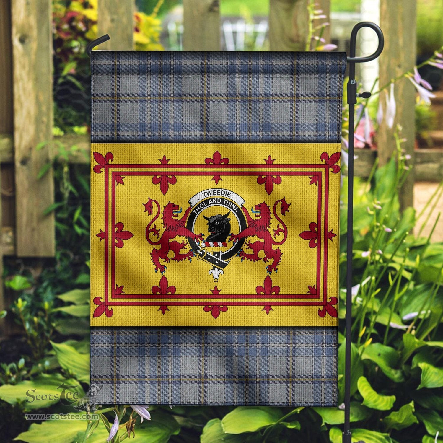 Scotstee Shop Tartan Flag Clan Tweedie Garden Flag With Lion Rampant Scottish, Tartan Garden Flag, Tartan Flag, Tartan House Flag, Plaid Flag, Christmas Plaid Flag, scottish clan flags uk,scottish family crest flags,scottish flag tartans,scottish tartan flag