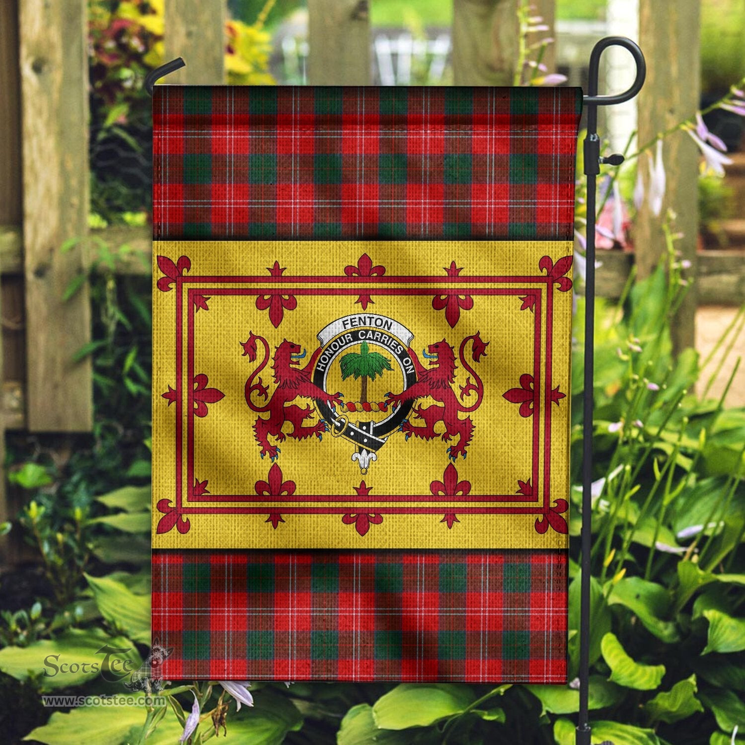 Scotstee Shop Tartan Flag Clan Fenton Garden Flag With Lion Rampant Scottish, Tartan Garden Flag, Tartan Flag, Tartan House Flag, Plaid Flag, Christmas Plaid Flag, scottish clan flags uk,scottish family crest flags,scottish flag tartans,scottish tartan flag