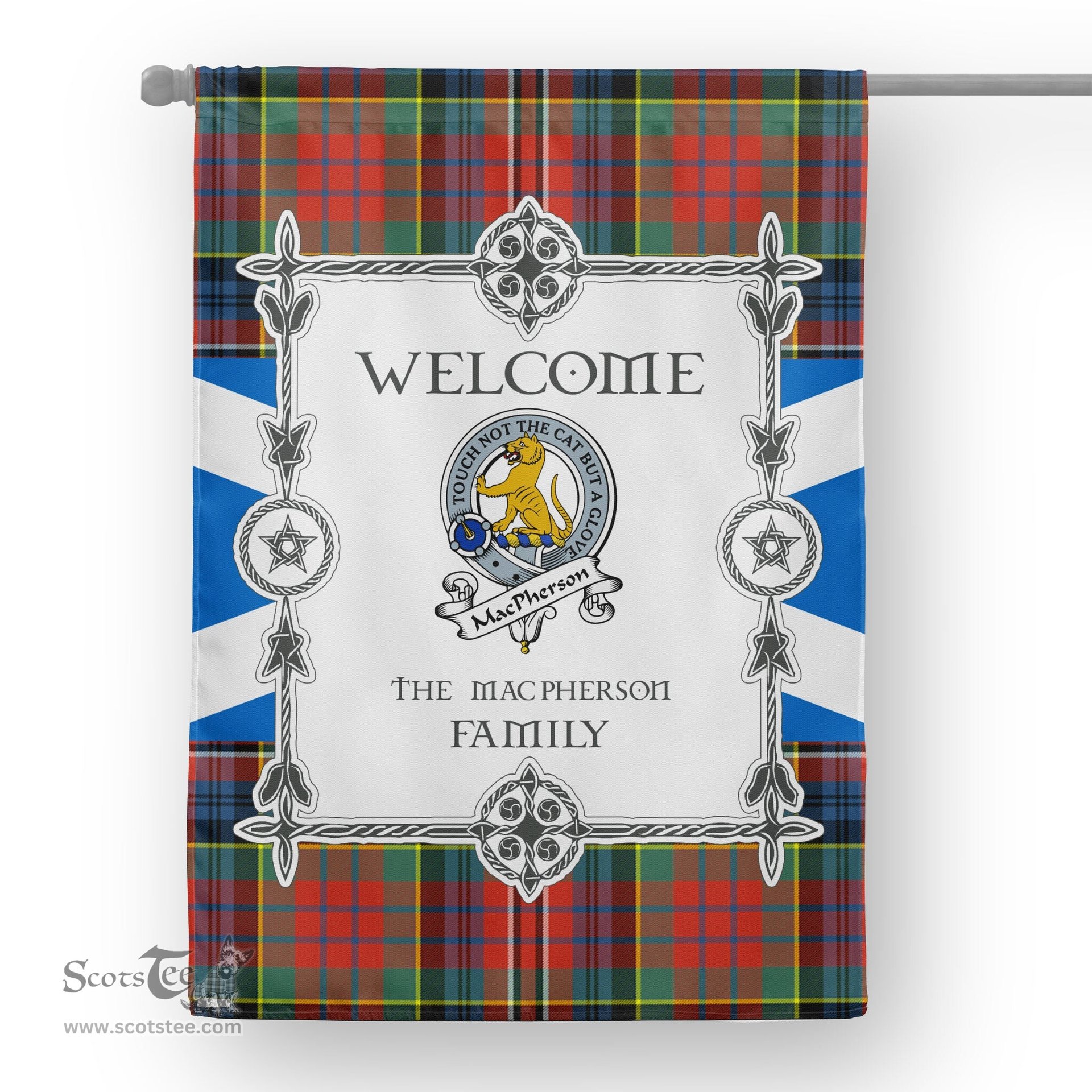 Scotstee Shop MacPherson Ancient Tartan Garden Flag Clan Badge Tartan Flag Scottish Tartan House Flag, tartan garden flag, Tartan Flag, Crest Garden Flag, Garden Flag, Ireland Garden Flag, Family Crest, Custom Flag, Custom Garden Flag, Ireland Custom Flag, clan tartan flags