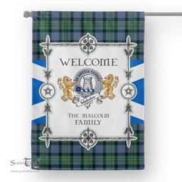 Malcolm Ancient Tartan Garden Flag Clan Badge Tartan Flag Scottish Tartan House Flag, tartan garden flag, Tartan Flag, Crest Garden Flag, Garden Flag, Ireland Garden Flag, Family Crest, Custom Flag, Custom Garden Flag, Ireland Custom Flag, clan tartan flags