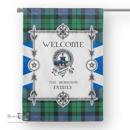 Morrison Ancient Tartan Garden Flag Clan Badge Tartan Flag Scottish Tartan House Flag, tartan garden flag, Tartan Flag, Crest Garden Flag, Garden Flag, Ireland Garden Flag, Family Crest, Custom Flag, Custom Garden Flag, Ireland Custom Flag, clan tartan flags