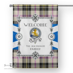 MacPherson Dress Ancient Tartan Garden Flag Clan Badge Tartan Flag Scottish Tartan House Flag, tartan garden flag, Tartan Flag, Crest Garden Flag, Garden Flag, Ireland Garden Flag, Family Crest, Custom Flag, Custom Garden Flag, Ireland Custom Flag, clan tartan flags