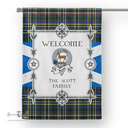 Scott Green Modern Tartan Garden Flag Clan Badge Tartan Flag Scottish Tartan House Flag, tartan garden flag, Tartan Flag, Crest Garden Flag, Garden Flag, Ireland Garden Flag, Family Crest, Custom Flag, Custom Garden Flag, Ireland Custom Flag, clan tartan flags