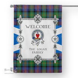 Logan Ancient Tartan Garden Flag Clan Badge Tartan Flag Scottish Tartan House Flag, tartan garden flag, Tartan Flag, Crest Garden Flag, Garden Flag, Ireland Garden Flag, Family Crest, Custom Flag, Custom Garden Flag, Ireland Custom Flag, clan tartan flags