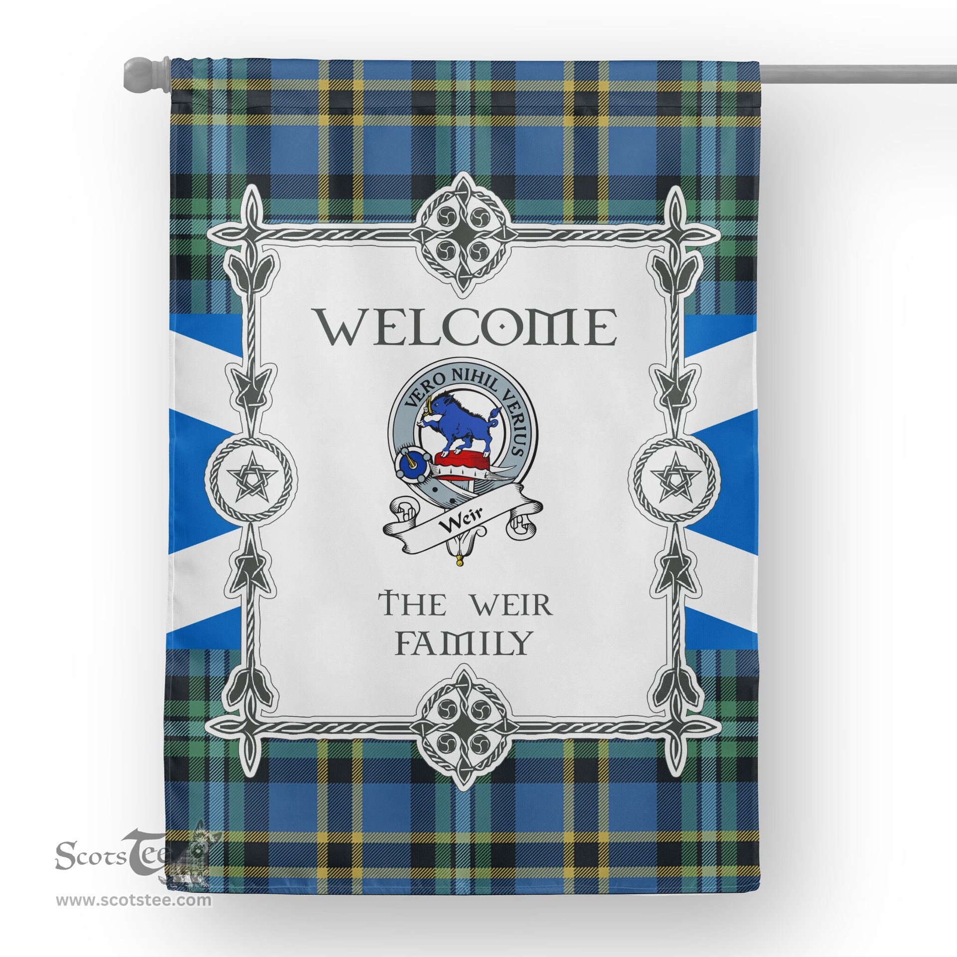 Weir Ancient Tartan Garden Flag Clan Badge Tartan Flag Scottish Tartan House Flag, tartan garden flag, Tartan Flag, Crest Garden Flag, Garden Flag, Ireland Garden Flag, Family Crest, Custom Flag, Custom Garden Flag, Ireland Custom Flag, clan tartan flags