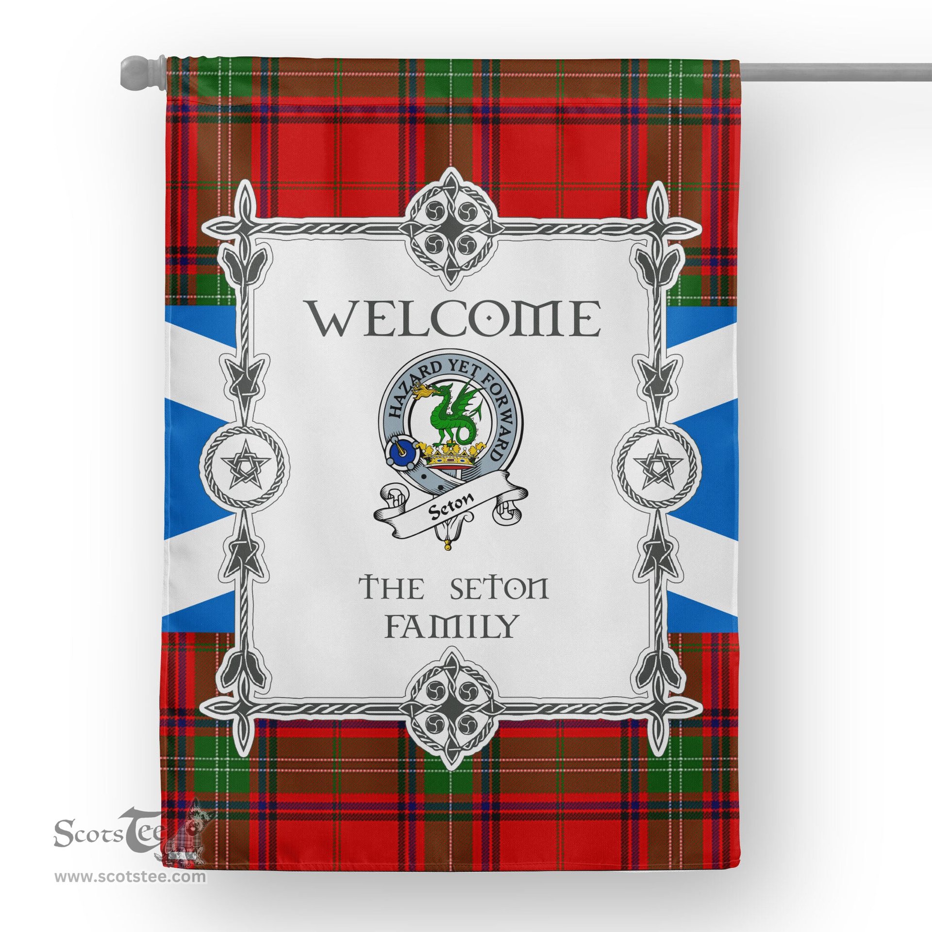 Seton Tartan Garden Flag Clan Badge Tartan Flag Scottish Tartan House Flag, tartan garden flag, Tartan Flag, Crest Garden Flag, Garden Flag, Ireland Garden Flag, Family Crest, Custom Flag, Custom Garden Flag, Ireland Custom Flag, clan tartan flags
