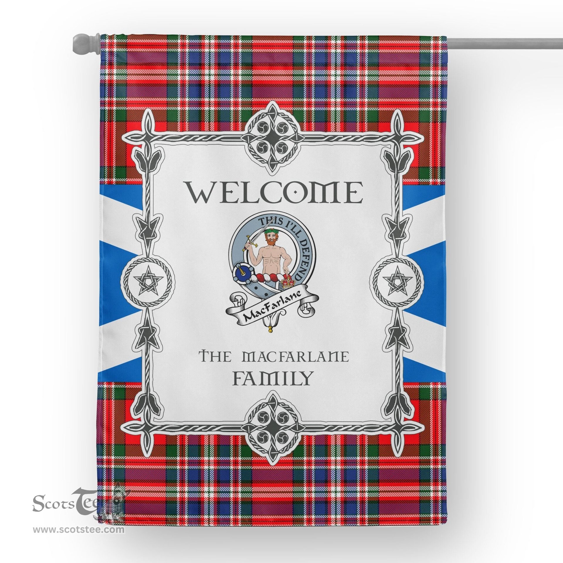 MacFarlane Modern Tartan Garden Flag Clan Badge Tartan Flag Scottish Tartan House Flag, tartan garden flag, Tartan Flag, Crest Garden Flag, Garden Flag, Ireland Garden Flag, Family Crest, Custom Flag, Custom Garden Flag, Ireland Custom Flag, clan tartan flags