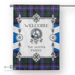 Hunter Modern Tartan Garden Flag Clan Badge Tartan Flag Scottish Tartan Garden Flag, Tartan House Flag, Tartan Flag, Crest Garden Flag, Garden Flag, Ireland Garden Flag, Family Crest, Custom Flag, Custom Garden Flag, Ireland Custom Flag, Clan Tartan Flags