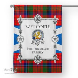 Nicolson Modern Tartan Garden Flag Clan Badge Tartan Flag Scottish Tartan House Flag, tartan garden flag, Tartan Flag, Crest Garden Flag, Garden Flag, Ireland Garden Flag, Family Crest, Custom Flag, Custom Garden Flag, Ireland Custom Flag, clan tartan flags