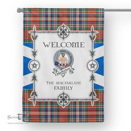MacFarlane Ancient Tartan Garden Flag Clan Badge Tartan Flag Scottish Tartan House Flag, tartan garden flag, Tartan Flag, Crest Garden Flag, Garden Flag, Ireland Garden Flag, Family Crest, Custom Flag, Custom Garden Flag, Ireland Custom Flag, clan tartan flags