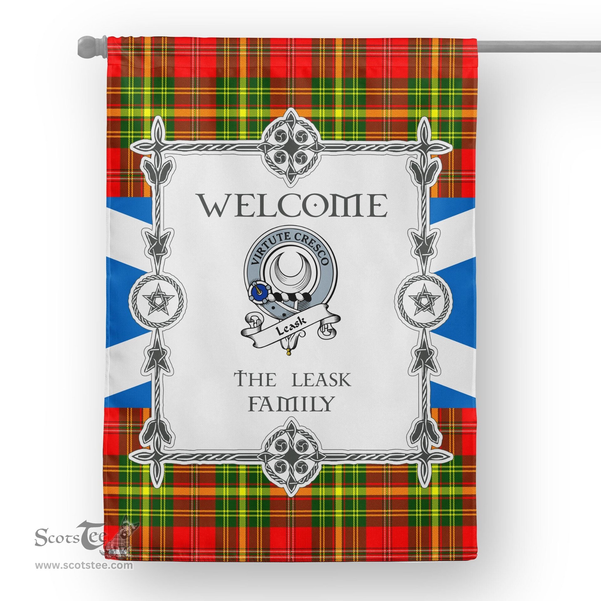 Leask Tartan Garden Flag Clan Badge Tartan Flag Scottish Tartan House Flag, tartan garden flag, Tartan Flag, Crest Garden Flag, Garden Flag, Ireland Garden Flag, Family Crest, Custom Flag, Custom Garden Flag, Ireland Custom Flag, clan tartan flags