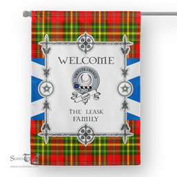 Leask Tartan Garden Flag Clan Badge Tartan Flag Scottish Tartan House Flag, tartan garden flag, Tartan Flag, Crest Garden Flag, Garden Flag, Ireland Garden Flag, Family Crest, Custom Flag, Custom Garden Flag, Ireland Custom Flag, clan tartan flags
