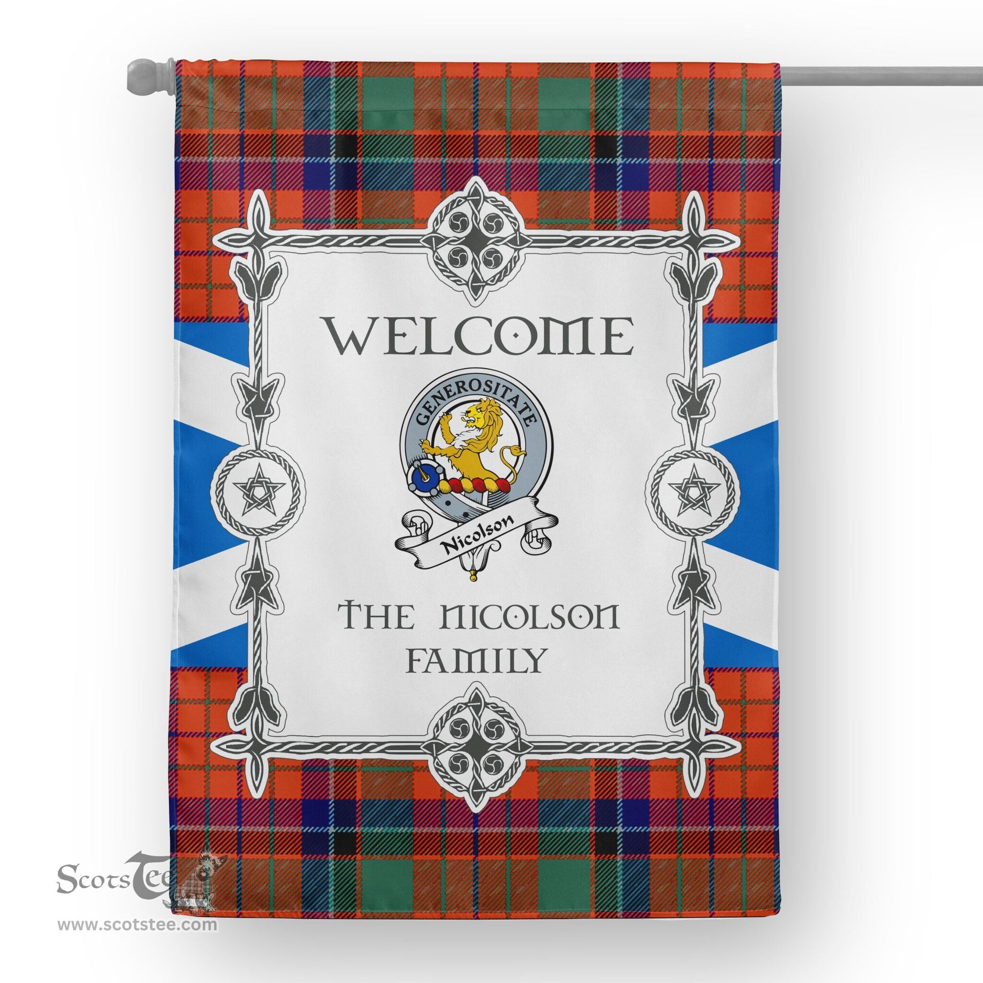 Nicolson Ancient Tartan Garden Flag Clan Badge Tartan Flag Scottish Tartan House Flag, tartan garden flag, Tartan Flag, Crest Garden Flag, Garden Flag, Ireland Garden Flag, Family Crest, Custom Flag, Custom Garden Flag, Ireland Custom Flag, clan tartan flags
