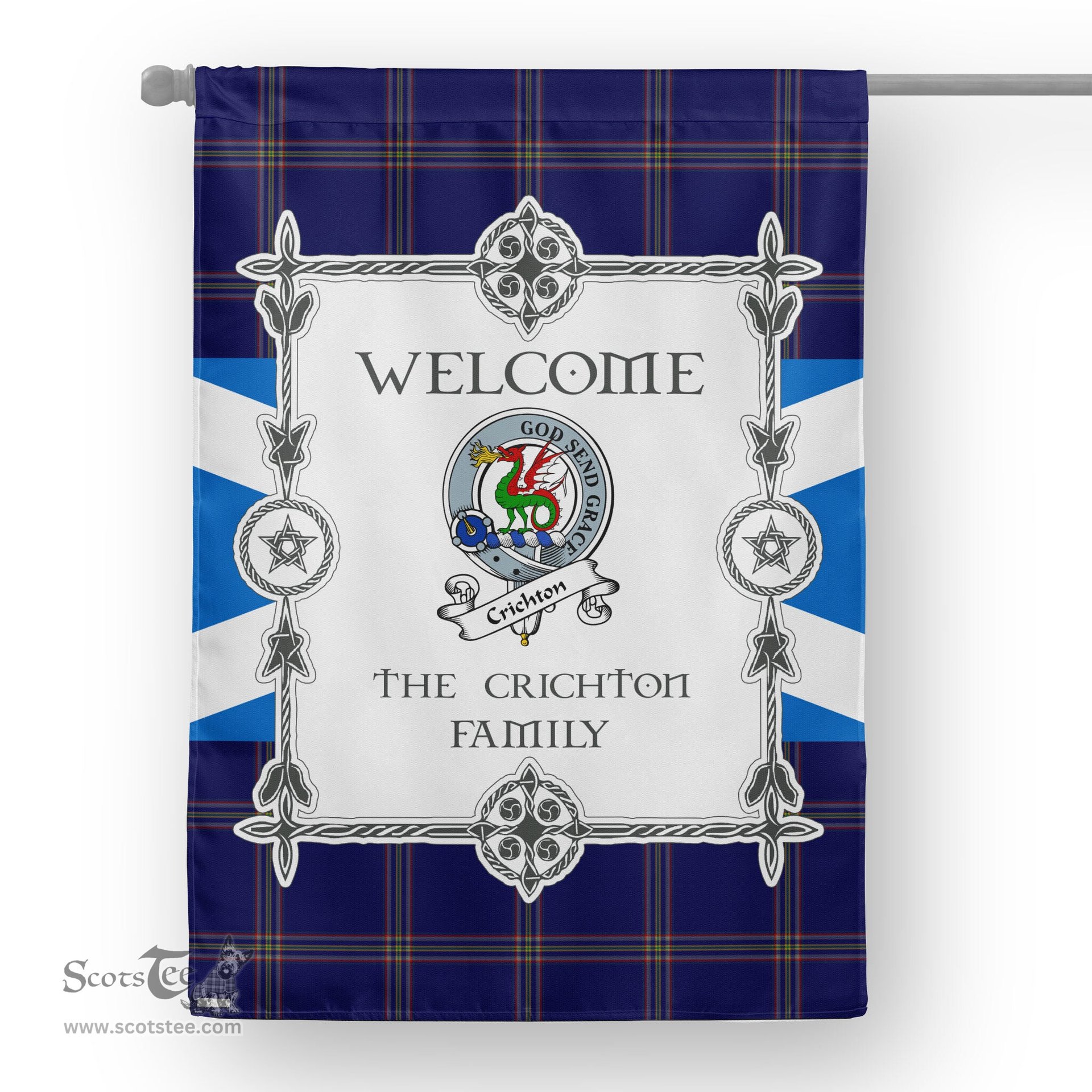 Scotstee Shop Crichton Tartan Garden Flag Clan Badge Tartan Flag Scottish Tartan House Flag, tartan garden flag, Tartan Flag, Crest Garden Flag, Garden Flag, Ireland Garden Flag, Family Crest, Custom Flag, Custom Garden Flag, Ireland Custom Flag, clan tartan flags