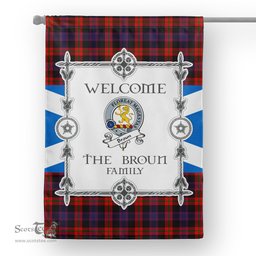 Scotstee Shop Broun Modern Tartan Garden Flag Clan Badge Tartan Flag Scottish Tartan House Flag, tartan garden flag, Tartan Flag, Crest Garden Flag, Garden Flag, Ireland Garden Flag, Family Crest, Custom Flag, Custom Garden Flag, Ireland Custom Flag, clan tartan flags