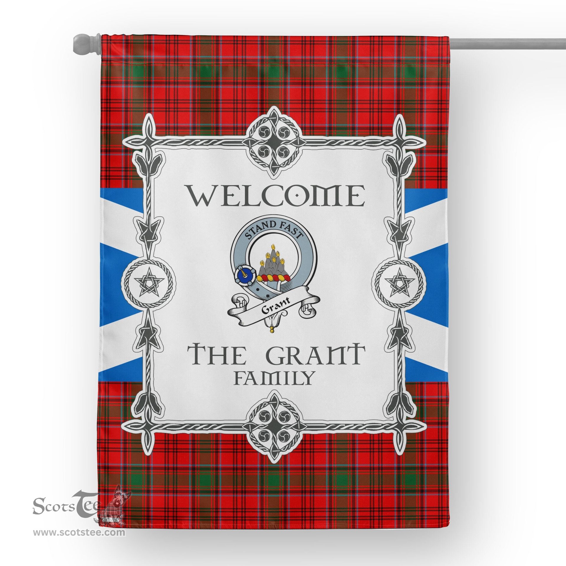 Grant Red Tartan Garden Flag Clan Badge Tartan Flag Scottish Tartan Garden Flag, Tartan House Flag, Tartan Flag, Crest Garden Flag, Garden Flag, Ireland Garden Flag, Family Crest, Custom Flag, Custom Garden Flag, Ireland Custom Flag, Clan Tartan Flags