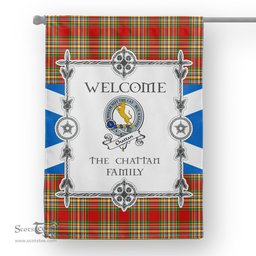 Scotstee Shop Chattan Tartan Garden Flag Clan Badge Tartan Flag Scottish Tartan House Flag, tartan garden flag, Tartan Flag, Crest Garden Flag, Garden Flag, Ireland Garden Flag, Family Crest, Custom Flag, Custom Garden Flag, Ireland Custom Flag, clan tartan flags
