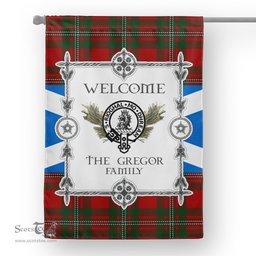 Gregor Tartan Garden Flag Clan Badge Tartan Flag Scottish Tartan Garden Flag, Tartan House Flag, Tartan Flag, Crest Garden Flag, Garden Flag, Ireland Garden Flag, Family Crest, Custom Flag, Custom Garden Flag, Ireland Custom Flag, Clan Tartan Flags