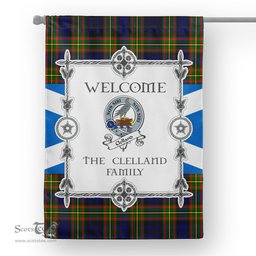 Scotstee Shop Clelland Tartan Garden Flag Clan Badge Tartan Flag Scottish Tartan House Flag, tartan garden flag, Tartan Flag, Crest Garden Flag, Garden Flag, Ireland Garden Flag, Family Crest, Custom Flag, Custom Garden Flag, Ireland Custom Flag, clan tartan flags