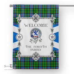 Forsyth Tartan Garden Flag Clan Badge Tartan Flag Scottish Tartan Garden Flag, Tartan House Flag, Tartan Flag, Crest Garden Flag, Garden Flag, Ireland Garden Flag, Family Crest, Custom Flag, Custom Garden Flag, Ireland Custom Flag, Clan Tartan Flags