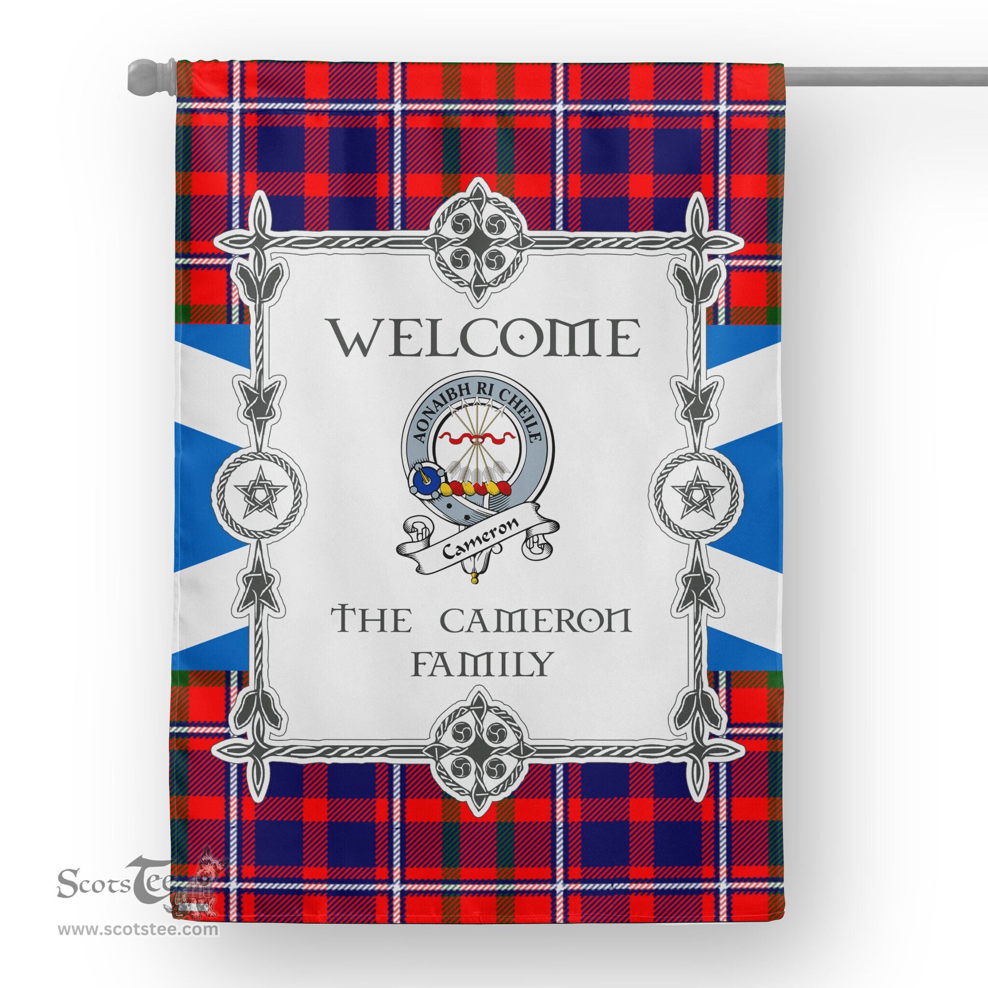 Scotstee Shop Cameron Of Lochiel Modern Tartan Garden Flag Clan Badge Tartan Flag Scottish Tartan House Flag, tartan garden flag, Tartan Flag, Crest Garden Flag, Garden Flag, Ireland Garden Flag, Family Crest, Custom Flag, Custom Garden Flag, Ireland Custom Flag, clan tartan flags