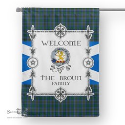 Scotstee Shop Broun Tartan Garden Flag Clan Badge Tartan Flag Scottish Tartan House Flag, tartan garden flag, Tartan Flag, Crest Garden Flag, Garden Flag, Ireland Garden Flag, Family Crest, Custom Flag, Custom Garden Flag, Ireland Custom Flag, clan tartan flags