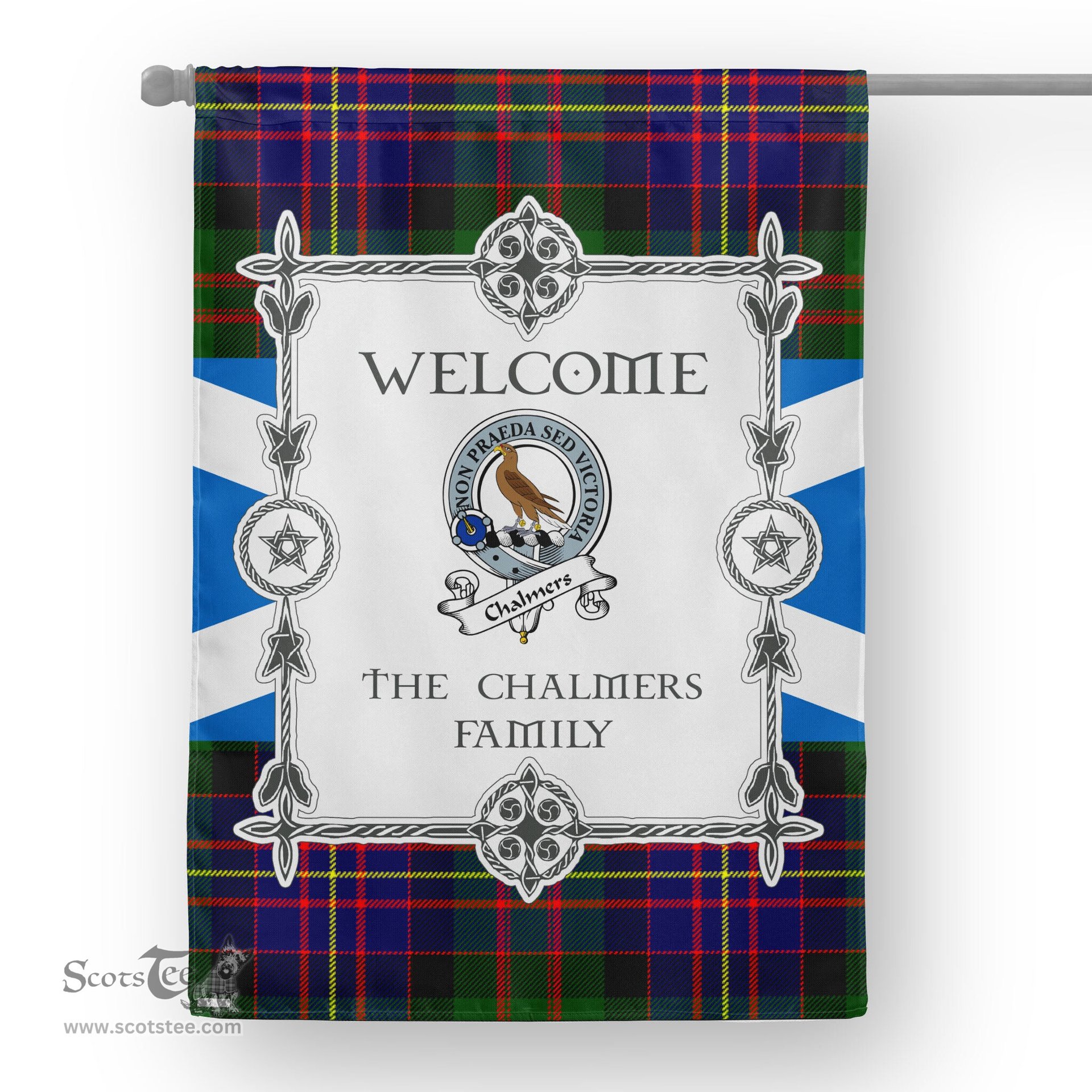 Scotstee Shop Chalmers Tartan Garden Flag Clan Badge Tartan Flag Scottish Tartan House Flag, tartan garden flag, Tartan Flag, Crest Garden Flag, Garden Flag, Ireland Garden Flag, Family Crest, Custom Flag, Custom Garden Flag, Ireland Custom Flag, clan tartan flags