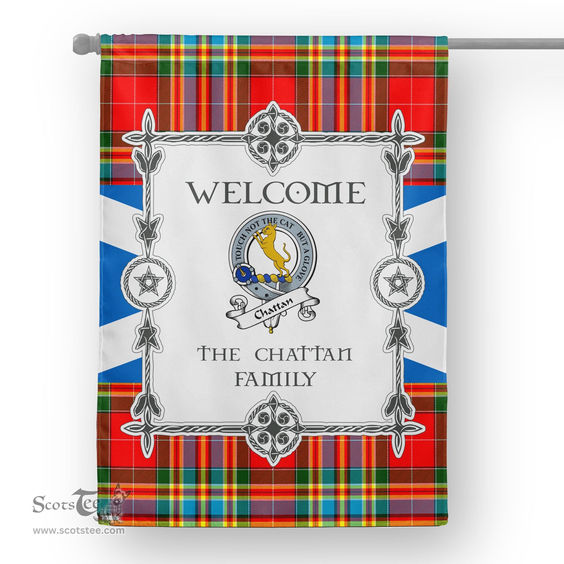 Scotstee Shop Chattan Modern Tartan Garden Flag Clan Badge Tartan Flag Scottish Tartan House Flag, tartan garden flag, Tartan Flag, Crest Garden Flag, Garden Flag, Ireland Garden Flag, Family Crest, Custom Flag, Custom Garden Flag, Ireland Custom Flag, clan tartan flags