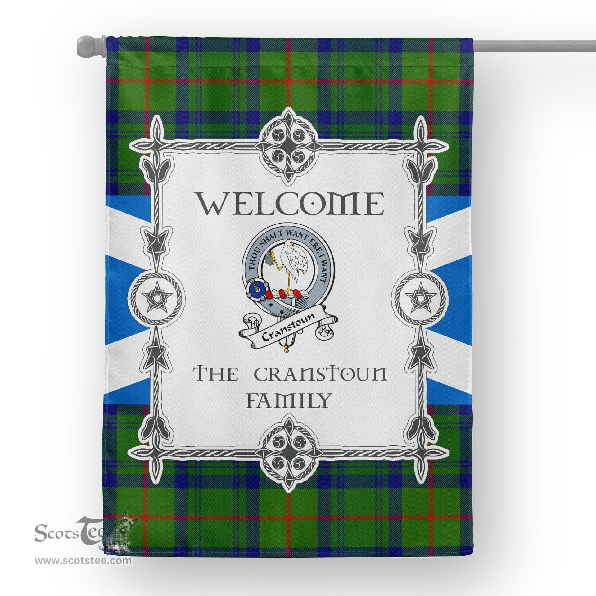 Scotstee Shop Cranstoun Hunting Tartan Garden Flag Clan Badge Tartan Flag Scottish Tartan House Flag, tartan garden flag, Tartan Flag, Crest Garden Flag, Garden Flag, Ireland Garden Flag, Family Crest, Custom Flag, Custom Garden Flag, Ireland Custom Flag, clan tartan flags
