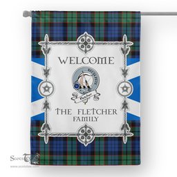 Fletcher Ancient Tartan Garden Flag Clan Badge Tartan Flag Scottish Tartan Garden Flag, Tartan House Flag, Tartan Flag, Crest Garden Flag, Garden Flag, Ireland Garden Flag, Family Crest, Custom Flag, Custom Garden Flag, Ireland Custom Flag, Clan Tartan Flags