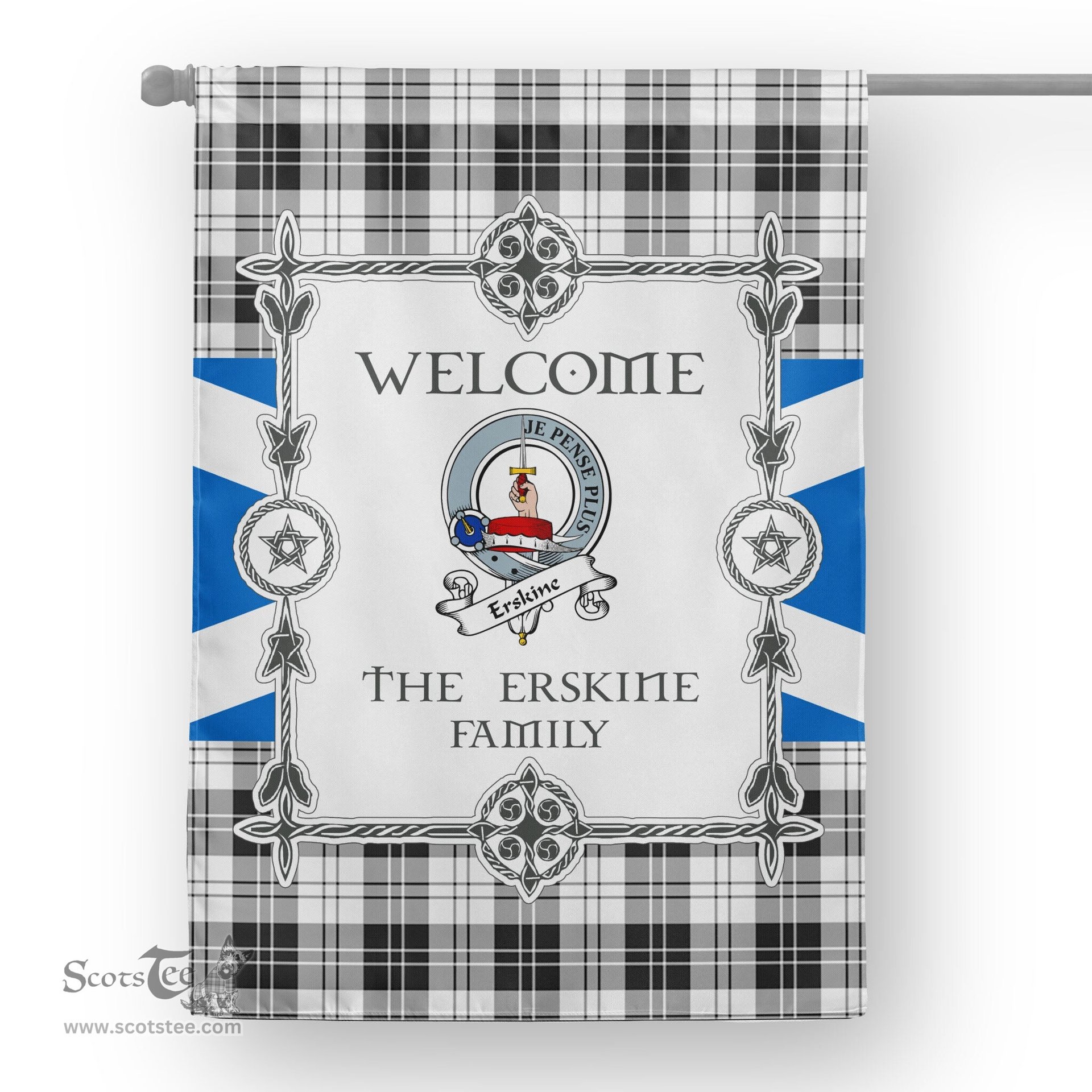 Erskine Black And White Tartan Garden Flag Clan Badge Tartan Flag Scottish Tartan Garden Flag, Tartan House Flag, Tartan Flag, Crest Garden Flag, Garden Flag, Ireland Garden Flag, Family Crest, Custom Flag, Custom Garden Flag, Ireland Custom Flag, Clan Tartan Flags