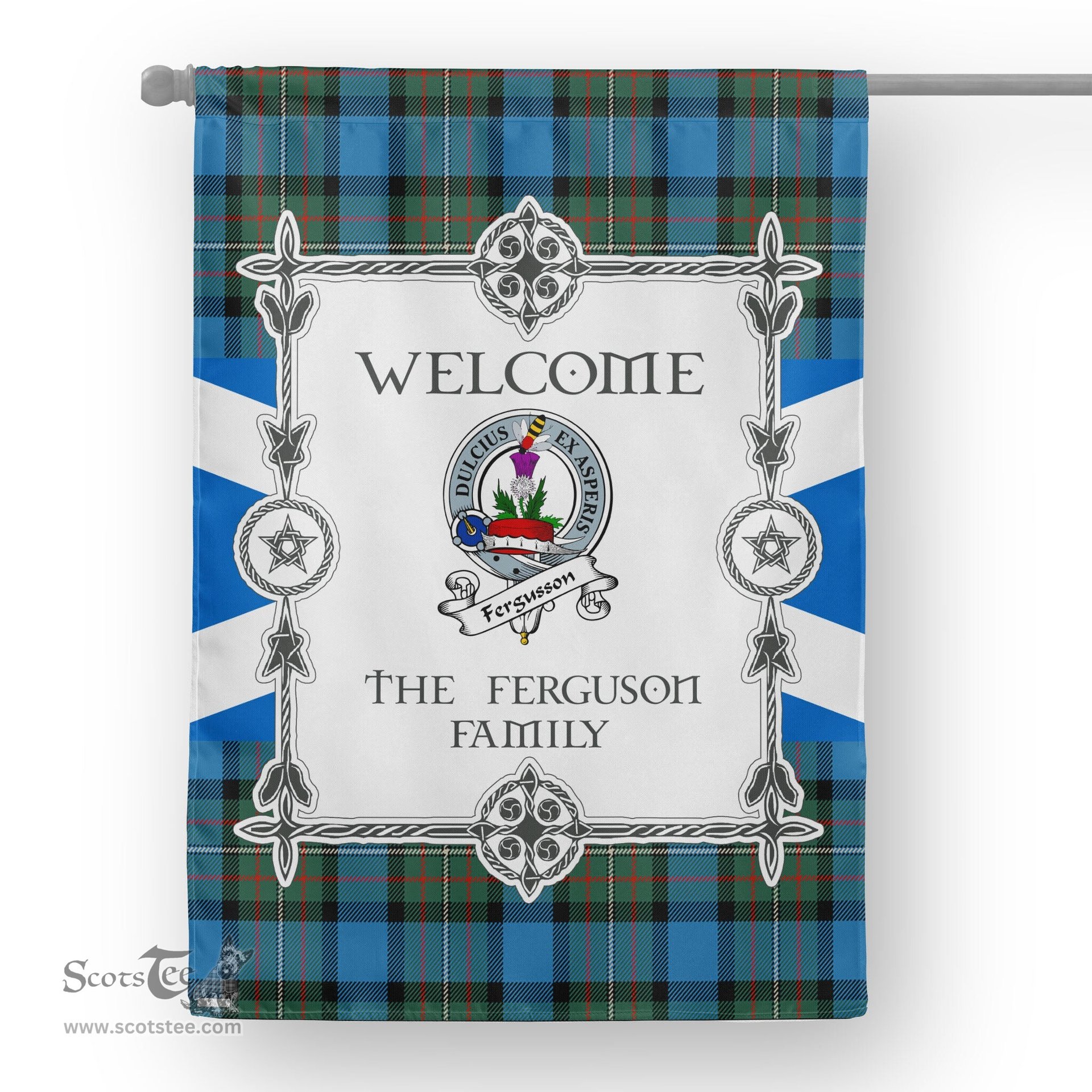 Ferguson Ancient Tartan Garden Flag Clan Badge Tartan Flag Scottish Tartan Garden Flag, Tartan House Flag, Tartan Flag, Crest Garden Flag, Garden Flag, Ireland Garden Flag, Family Crest, Custom Flag, Custom Garden Flag, Ireland Custom Flag, Clan Tartan Flags