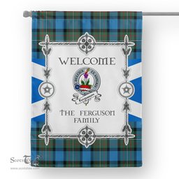 Ferguson Ancient Tartan Garden Flag Clan Badge Tartan Flag Scottish Tartan Garden Flag, Tartan House Flag, Tartan Flag, Crest Garden Flag, Garden Flag, Ireland Garden Flag, Family Crest, Custom Flag, Custom Garden Flag, Ireland Custom Flag, Clan Tartan Flags