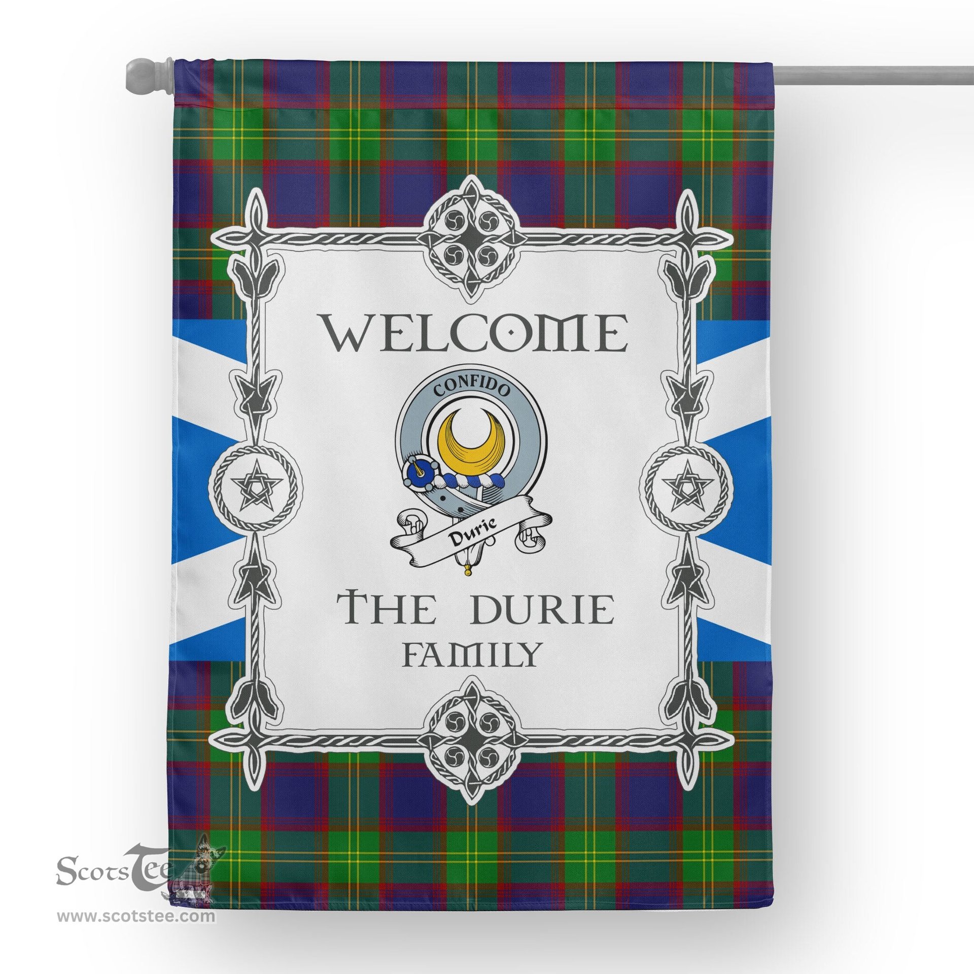 Durie Tartan Garden Flag Clan Badge Tartan Flag Scottish Tartan Garden Flag, Tartan House Flag, Tartan Flag, Crest Garden Flag, Garden Flag, Ireland Garden Flag, Family Crest, Custom Flag, Custom Garden Flag, Ireland Custom Flag, Clan Tartan Flags