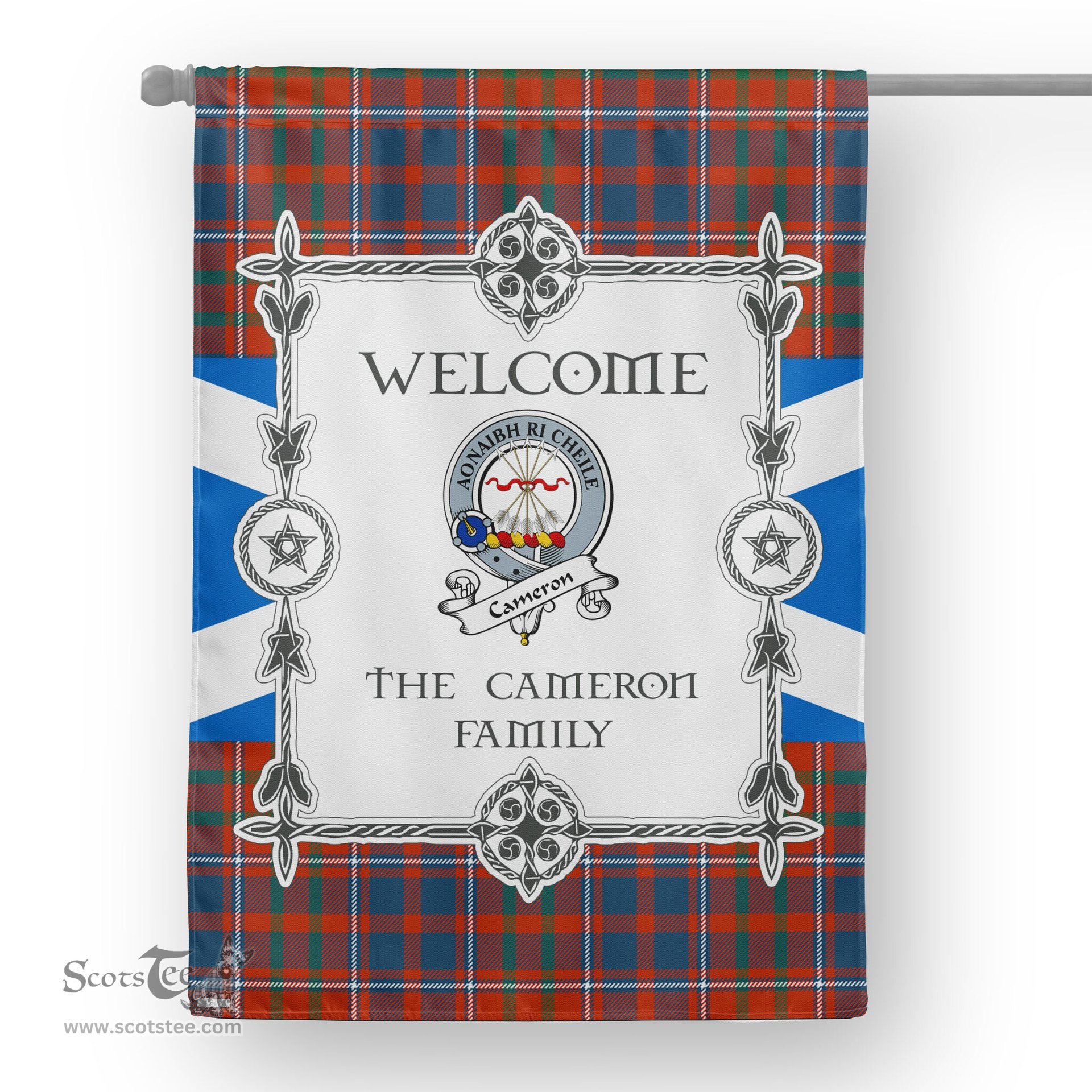 Scotstee Shop Cameron Of Lochiel Ancient Tartan Garden Flag Clan Badge Tartan Flag Scottish Tartan House Flag, tartan garden flag, Tartan Flag, Crest Garden Flag, Garden Flag, Ireland Garden Flag, Family Crest, Custom Flag, Custom Garden Flag, Ireland Custom Flag, clan tartan flags