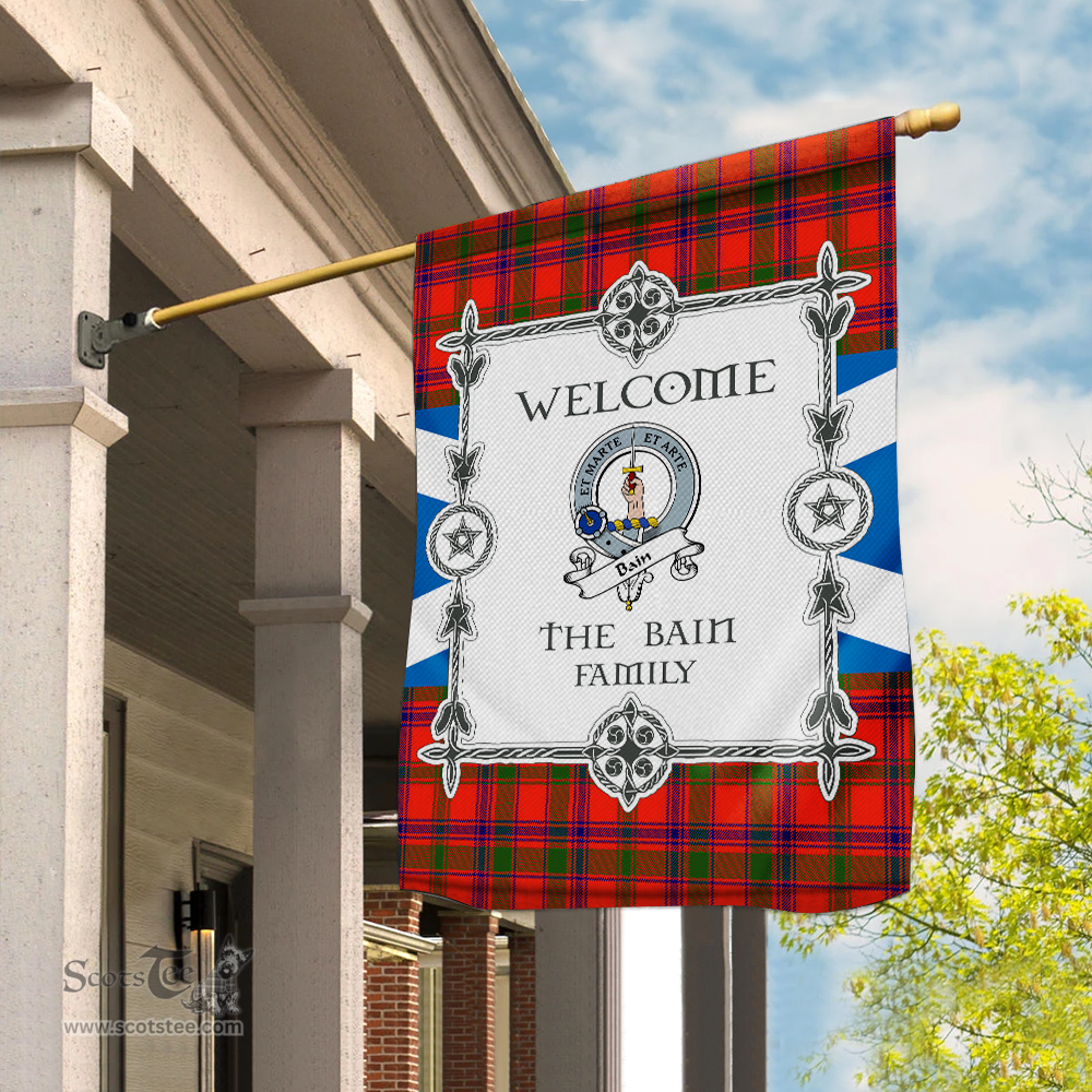 Scotstee Shop Bain Tartan Garden Flag Clan Badge Tartan Flag Scottish Tartan House Flag, tartan garden flag, Tartan Flag, Crest Garden Flag, Garden Flag, Ireland Garden Flag, Family Crest, Custom Flag, Custom Garden Flag, Ireland Custom Flag, clan tartan flags