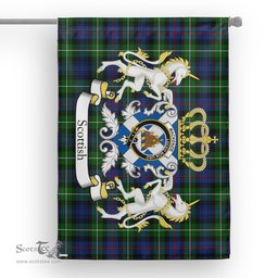 Scotstee Shop Tartan Garden Flag MacKenzie Tartan Flag Clan Badge With Lion Scottish, Tartan Garden Flag, Tartan Flag, Tartan House Flag, Plaid Flag, Christmas Plaid Flag