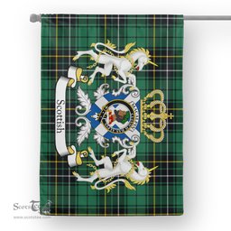 Scotstee Shop Tartan House Flag - MacAlpine Tartan Flag Clan Badge With Lion Scottish, Tartan Garden Flag, Tartan Flag, Tartan House Flag, Plaid Flag, Christmas Plaid Flag