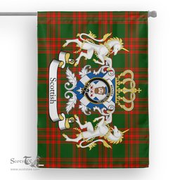 Scotstee Shop Tartan House Flag - Menzies Tartan Flag Clan Badge With Lion Scottish, Tartan Garden Flag, Tartan Flag, Tartan House Flag, Plaid Flag, Christmas Plaid Flag