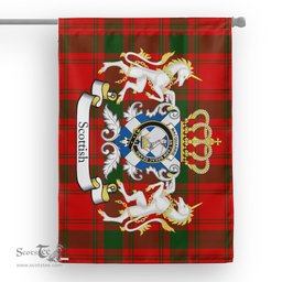 Scotstee Shop Tartan House Flag - MacQuarrie Tartan Flag Clan Badge With Lion Scottish, Tartan Garden Flag, Tartan Flag, Tartan House Flag, Plaid Flag, Christmas Plaid Flag