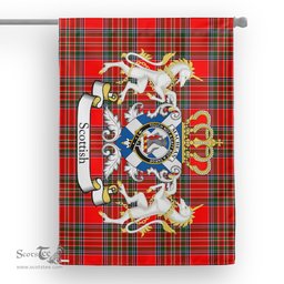 Scotstee Shop Tartan House Flag - MacBean Tartan Flag Clan Badge With Lion Scottish, Tartan Garden Flag, Tartan Flag, Tartan House Flag, Plaid Flag, Christmas Plaid Flag