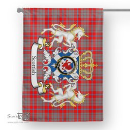 Scotstee Shop Tartan House Flag - Moubray Tartan Flag Clan Badge With Lion Scottish, Tartan Garden Flag, Tartan Flag, Tartan House Flag, Plaid Flag, Christmas Plaid Flag
