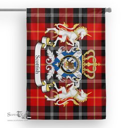Scotstee Shop Tartan House Flag - Marjoribanks Tartan Flag Clan Badge With Lion Scottish, Tartan Garden Flag, Tartan Flag, Tartan House Flag, Plaid Flag, Christmas Plaid Flag