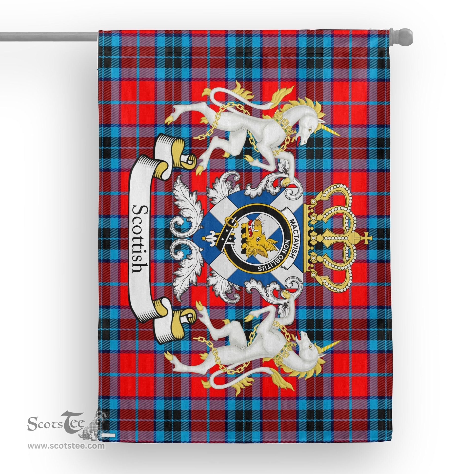 Scotstee Shop Tartan House Flag - MacTavish Tartan Flag Clan Badge With Lion Scottish, Tartan Garden Flag, Tartan Flag, Tartan House Flag, Plaid Flag, Christmas Plaid Flag