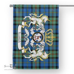 Scotstee Shop Tartan House Flag - MacCorquodale Tartan Flag Clan Badge With Lion Scottish, Tartan Garden Flag, Tartan Flag, Tartan House Flag, Plaid Flag, Christmas Plaid Flag