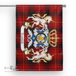 Scotstee Shop Tartan House Flag - MacIver Tartan Flag Clan Badge With Lion Scottish, Tartan Garden Flag, Tartan Flag, Tartan House Flag, Plaid Flag, Christmas Plaid Flag