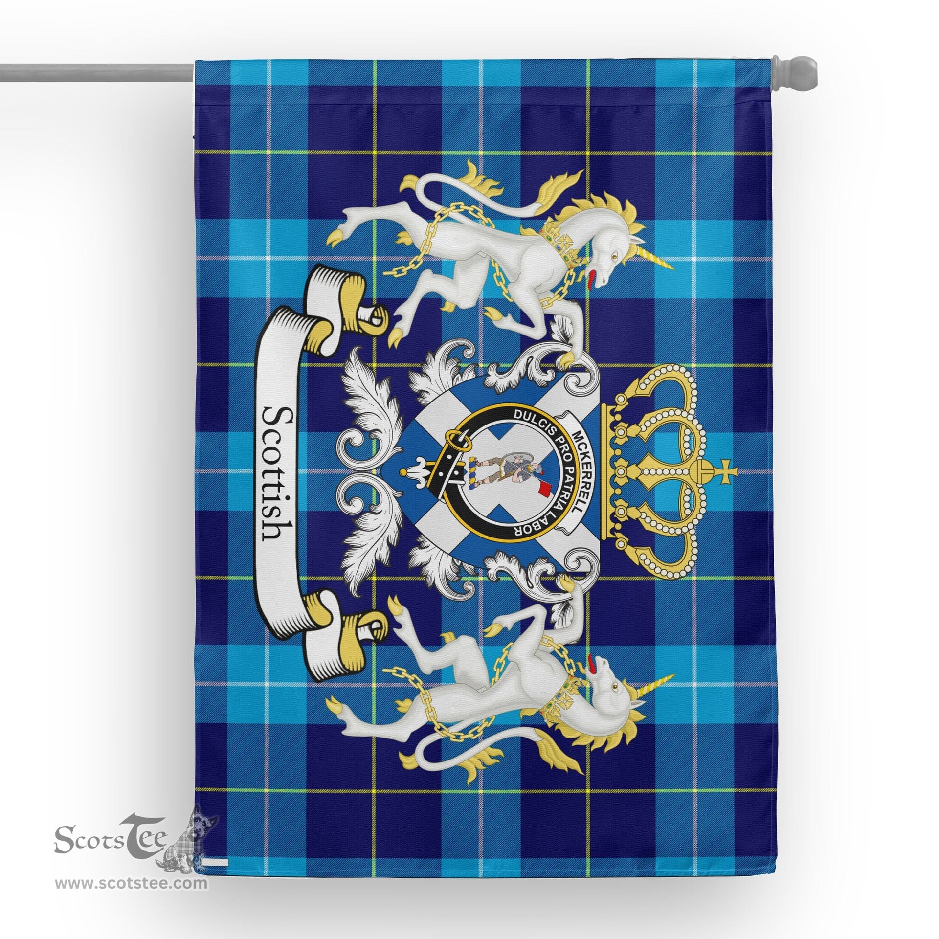 Scotstee Shop Tartan House Flag - McKerrell Tartan Flag Clan Badge With Lion Scottish, Tartan Garden Flag, Tartan Flag, Tartan House Flag, Plaid Flag, Christmas Plaid Flag