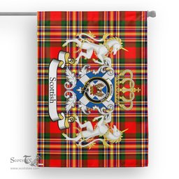 Scotstee Shop Tartan House Flag - MacGill Tartan Flag Clan Badge With Lion Scottish, Tartan Garden Flag, Tartan Flag, Tartan House Flag, Plaid Flag, Christmas Plaid Flag