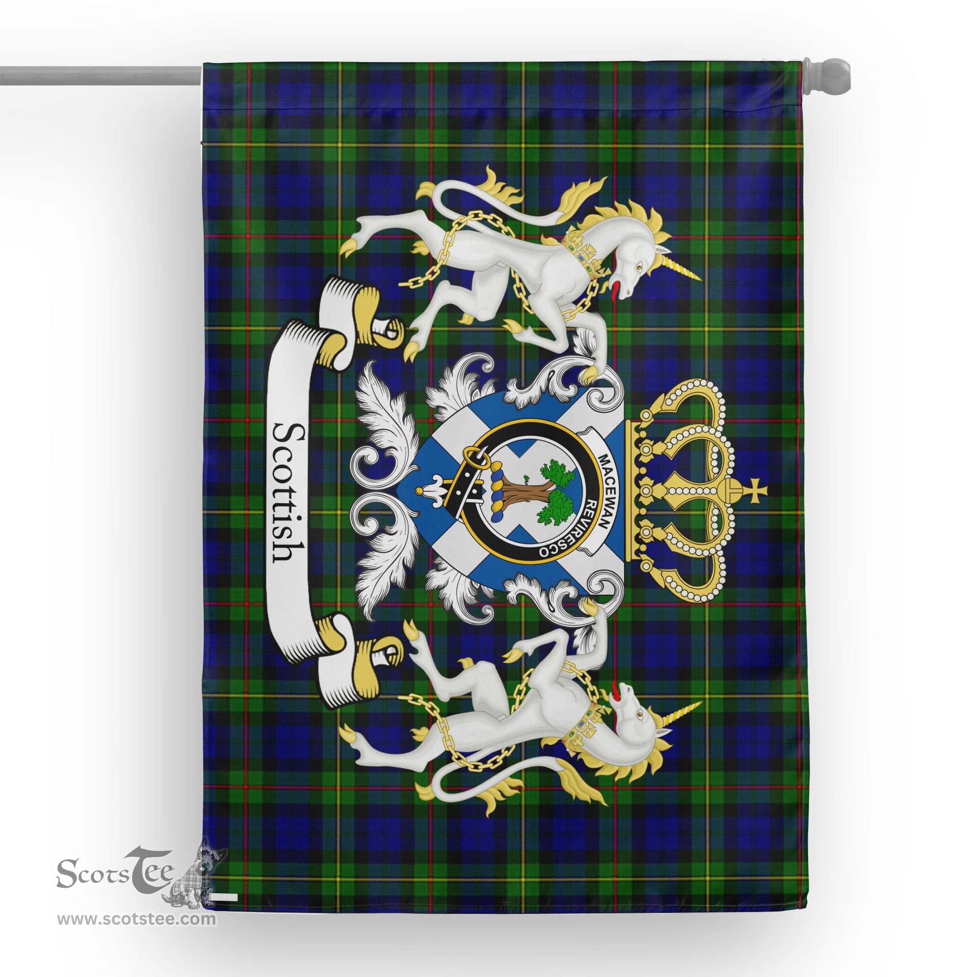 Scotstee Shop Tartan House Flag - MacEwen Tartan Flag Clan Badge With Lion Scottish, Tartan Garden Flag, Tartan Flag, Tartan House Flag, Plaid Flag, Christmas Plaid Flag