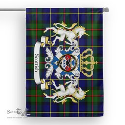 Scotstee Shop Tartan House Flag - MacLeod Tartan Flag Clan Badge With Lion Scottish, Tartan Garden Flag, Tartan Flag, Tartan House Flag, Plaid Flag, Christmas Plaid Flag